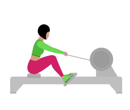 Woman Doing Rowing Exercise