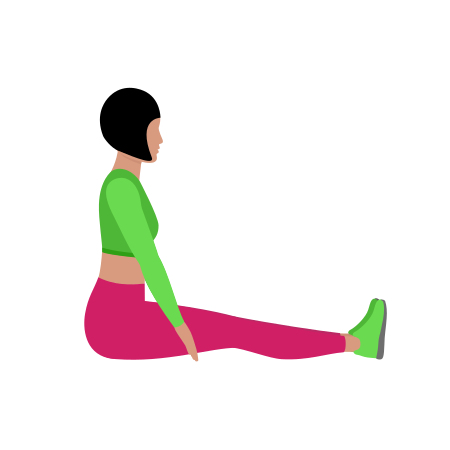 Woman Doing Seated Forward Bend Stretching