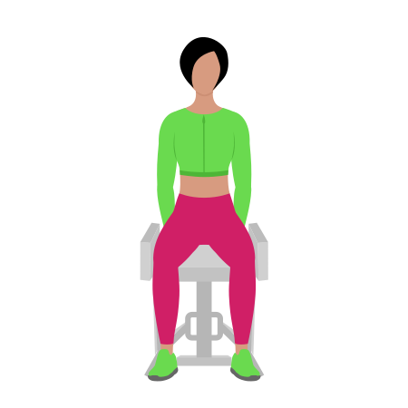 Woman Doing Seated Lever Hip Abduction Exercise For Legs