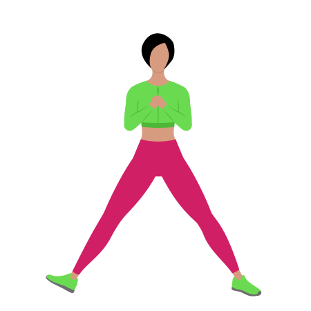 Woman Doing Side Lunge Hamstring Stretching