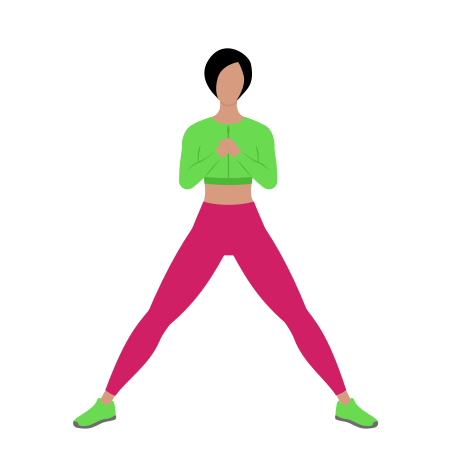 Woman Doing Side Lunge Hip Adductor Stretching