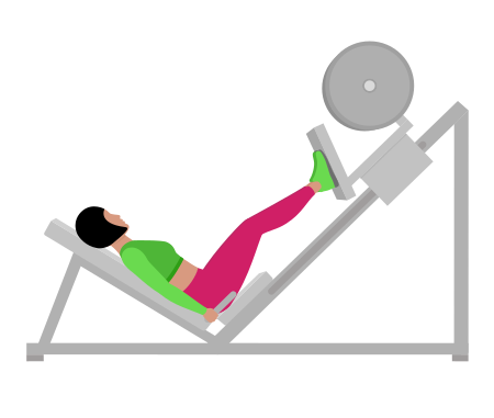 Woman Doing Sled Leg Press Exercise For Legs