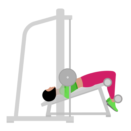 Woman Doing Smith Decline Bench Press Exercise For Chest