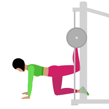 Woman Doing Smith Donkey Kick Exercise For Legs