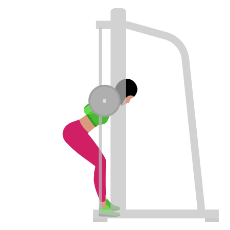 Woman Doing Smith Good Morning Exercise For Legs