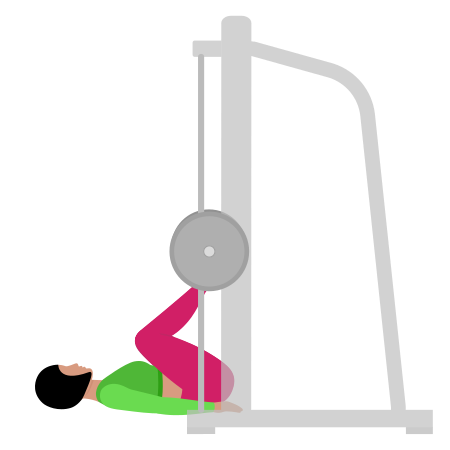 Woman Doing Smith Leg Press Exercise For Legs