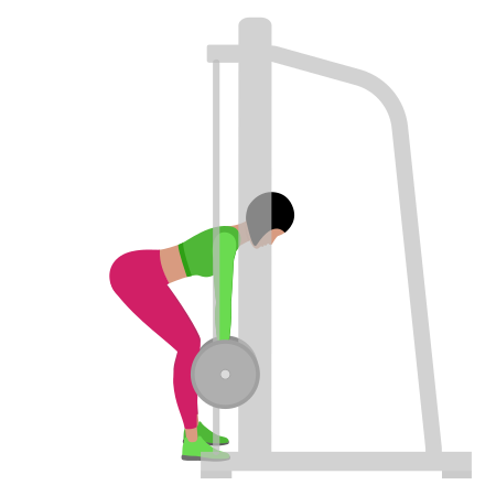 Woman Doing Smith Romanian Deadlift Exercise For Legs