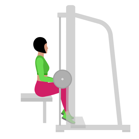 Woman Doing Smith Seated Calf Raise Exercise For Legs