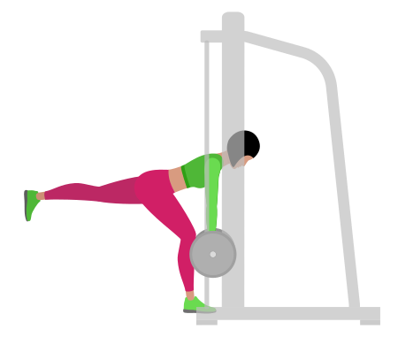 Woman Doing Smith Single Leg Romanian Deadlift Exercise For Legs