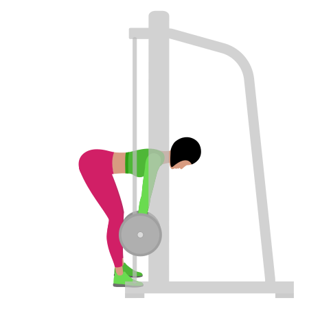 Woman Doing Smith Stiff Leg Deadlift Exercise For Legs