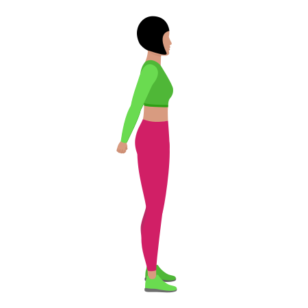 Woman Doing Standing Chest Stretching