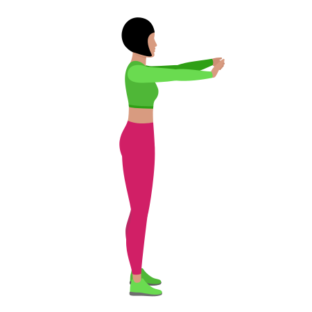 Woman Doing Standing Forearm Flexor Stretching