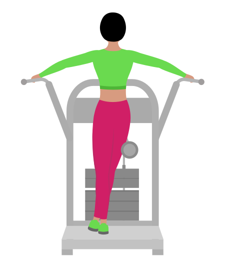 Woman Doing Standing Multi Hip Thigh Abduction Exercise For Legs