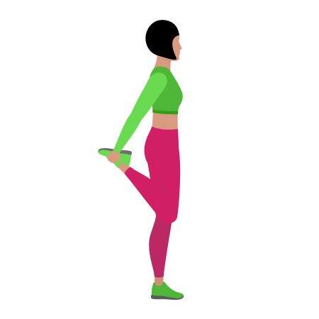 Woman Doing Standing Quadricep Stretching