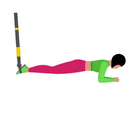 Woman Doing Trx Suspension Body Saw Exercise For Abs And Shoulders