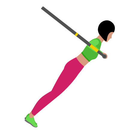 Woman Doing Trx Suspension Chest Press Exercise For Chest