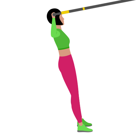 Woman Doing Trx Suspension Face Pull Exercise For Shoulders