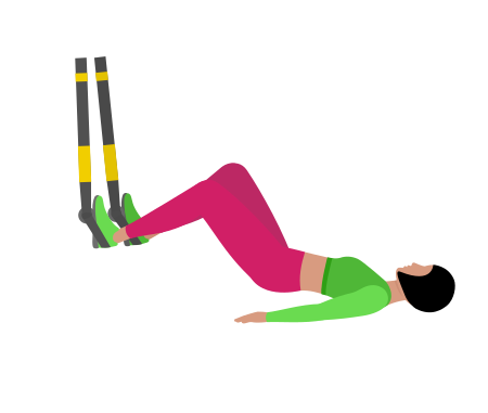 Woman Doing Trx Suspension Hamstring Runner Exercise For Legs
