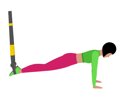Woman Doing Trx Suspension Mountain Climber Exercise For Abs