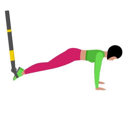 Woman Doing Trx Suspension Pike Exercise For Abs And Shoulders
