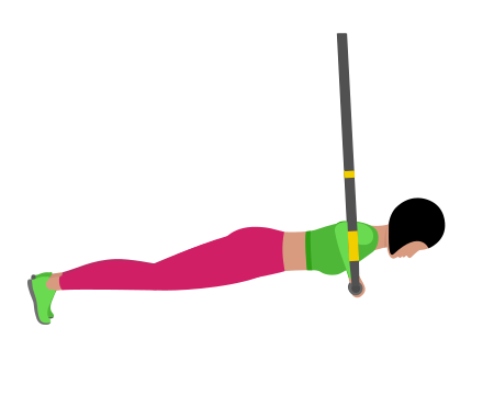 Woman Doing Trx Suspension Push Up Var 2 Exercise For Chest