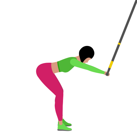 Woman Doing Trx Suspension Romanian Deadlift Exercise For Legs