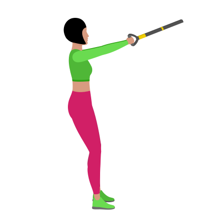 Woman Doing Trx Suspension Squat Exercise For Legs