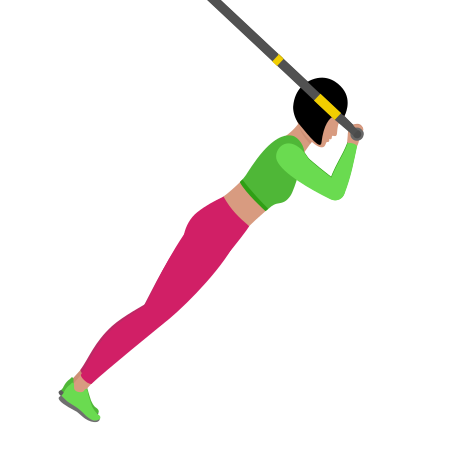 Woman Doing Trx Suspension Tricep Extension Exercise For Arm