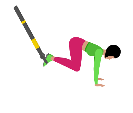 Woman Doing Trx Suspension Tuck Knee Exercise For Abs