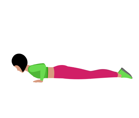 Woman Doing Upward Facing Dog Stretching