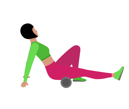 Woman Rolling Hamstring Exercise For Leg Relaxed