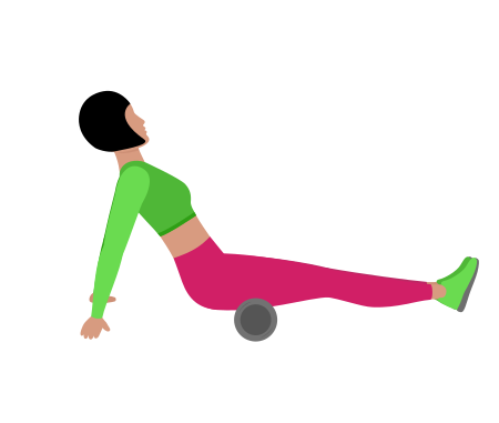 Woman Rolling Hamstrings Exercise For Legs Relaxed