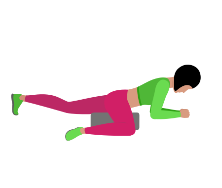 Woman Rolling Hip Adductor Exercise For Legs