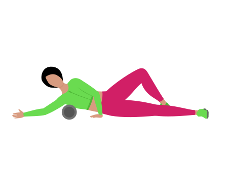 Woman Rolling Latissimus Exercise For Back