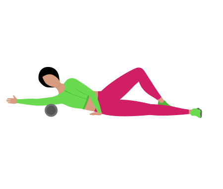 Woman Rolling Tricep Exercise For Arm