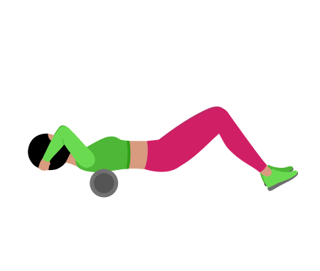 Woman Rolling Upper Back Exercise For Back